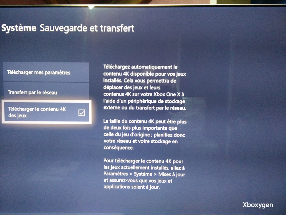 Xbox One X : l&rsquo;option de téléchargement contenu 4K arrive sur Xbox One