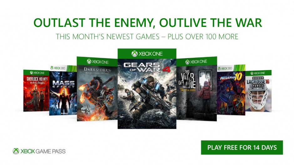 Xbox Game Pass : les jeux de décembre avec Gears of War 4, Darksiders et Mass Effect