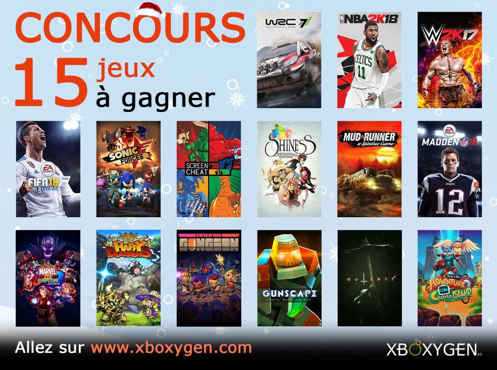 Concours ! 15 jeux Xbox One à gagner, Noël avant l’heure !