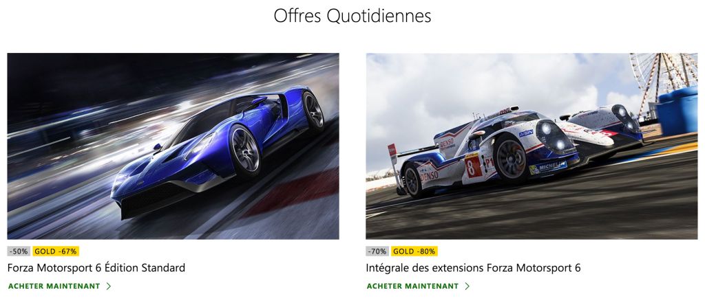 Xbox Live Countdown to 2018 la promotion du 23 décembre : Forza 6