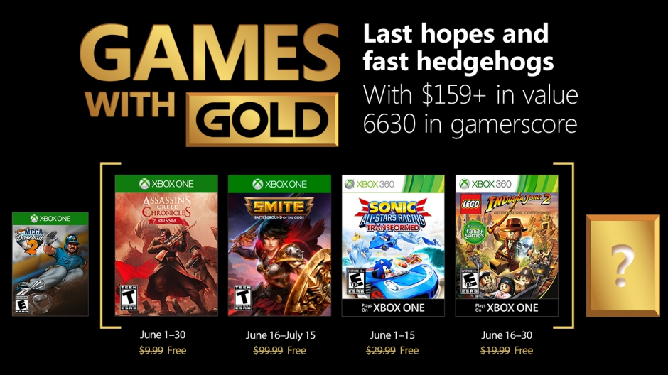Xbox Live Games With Gold : les jeux gratuits Xbox One et Xbox 360 de juin 2018