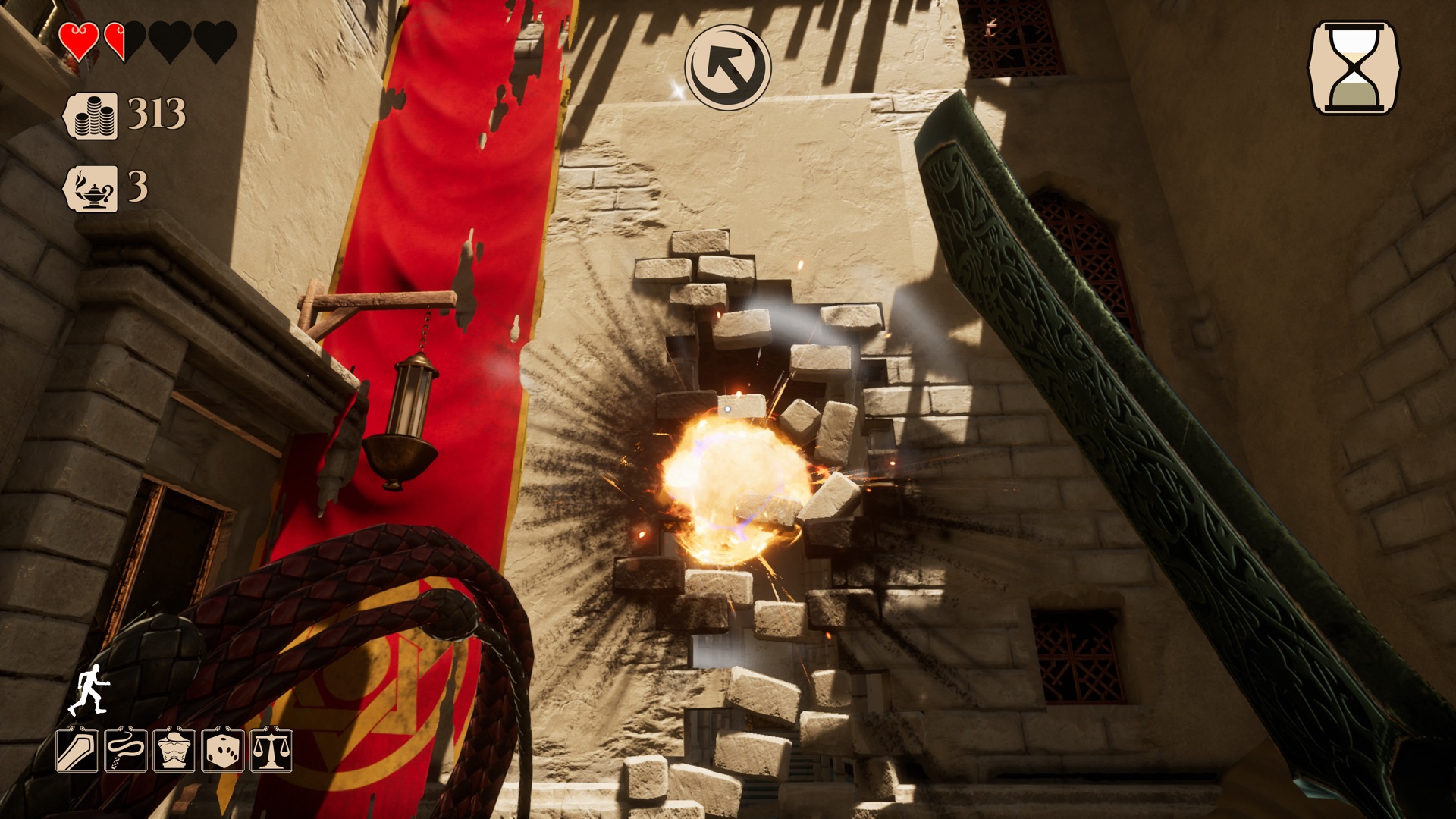 Il y a des passages secrets et quelques éléments destructibles
