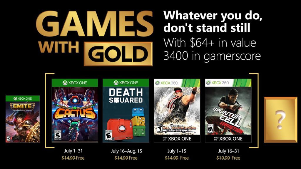 Games With Gold juillet 2018 : les 4 jeux gratuits (Death Squared disponibles)