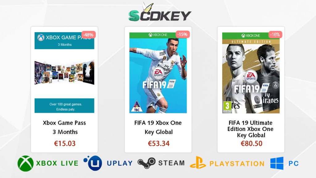 [Sponsorisé] Xbox Game Pass 3 mois à 15,03€ et Fifa 19 à 53,34€