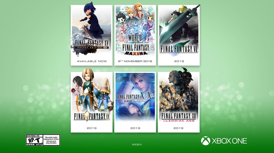 Square Enix annonce l’arrivée de plusieurs jeux Final Fantasy sur Xbox One