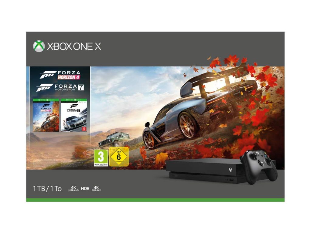 Pack Xbox One X + Forza Horizon 4 + Forza Motorsport 7 en précommande !