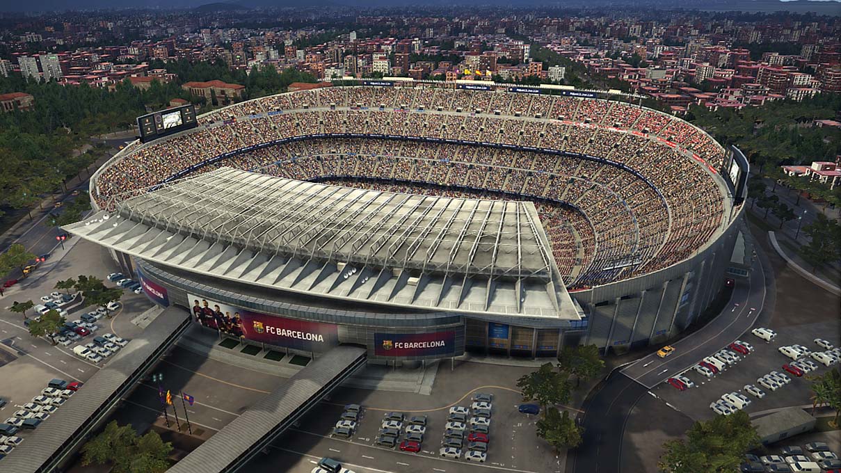 Le Camp Nou, aussi impressionnant à l'extérieur...