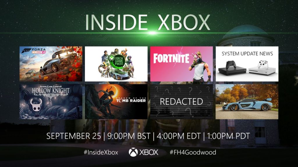 Inside Xbox en direct : les dernières news sur Forza Horizon 4 et une surprise