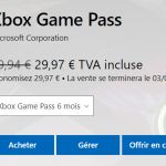 Le Xbox Game Pass en promotion sur le store Xbox