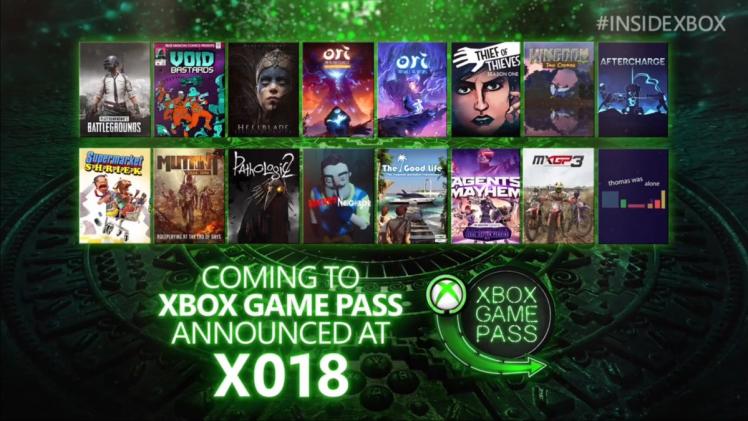X018 : 16 nouveaux jeux annoncés pour le Xbox Game Pass, dont PUBG