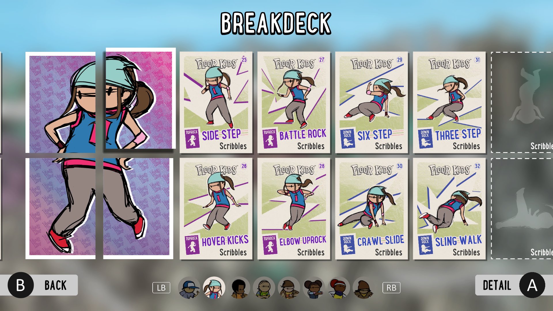 Chaque personnage dispose de sa palette de moves