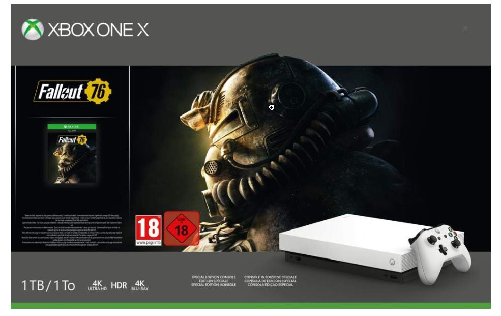 [Super Plan] Xbox One X Blanche 1 To + Fallout 76 à 319€ !