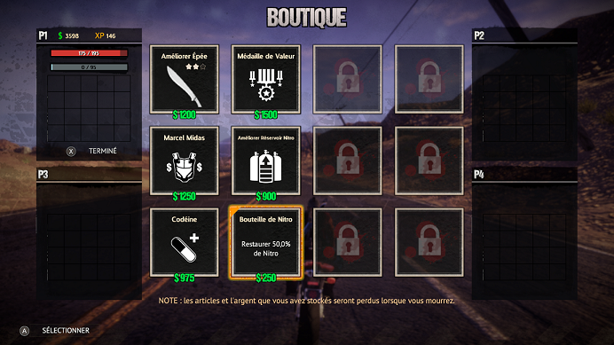 La boutique après course