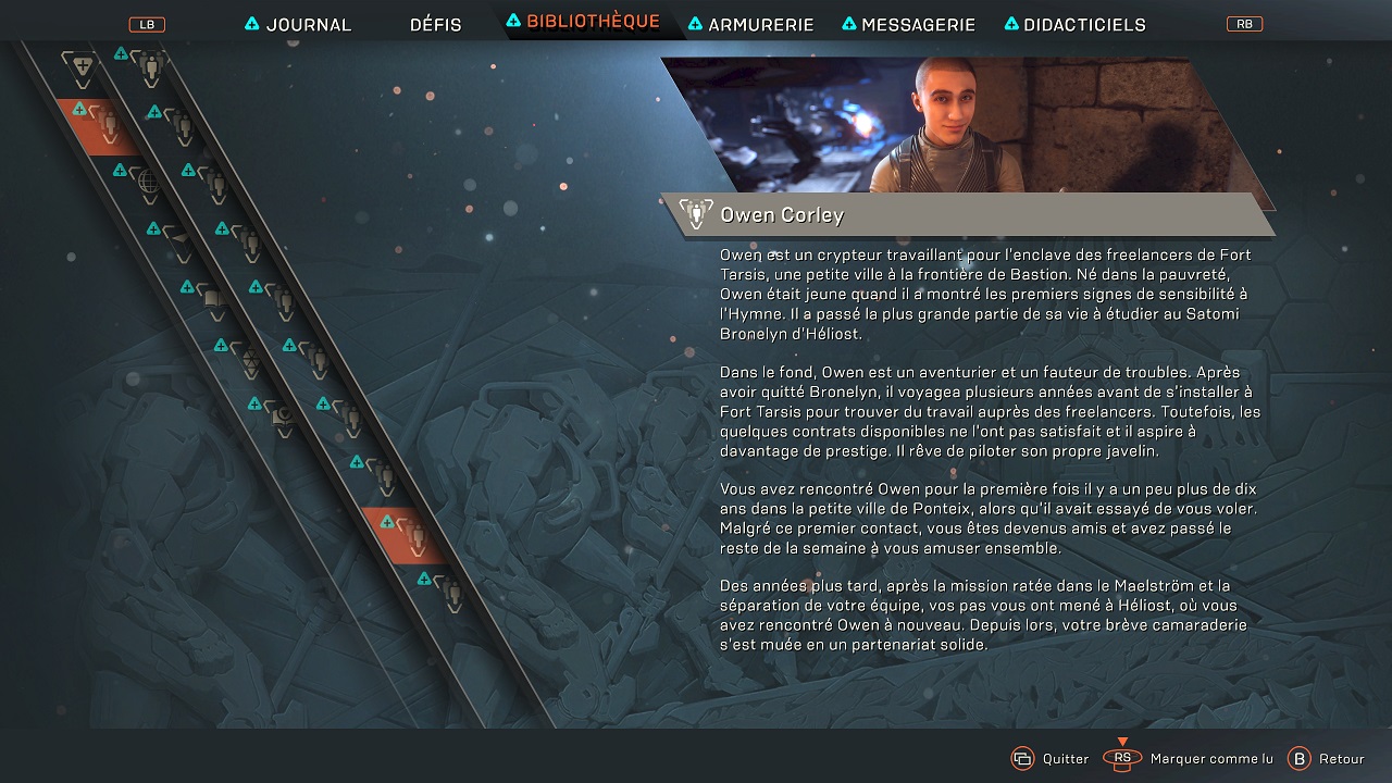 Qui dit Bioware, dit Codex très fourni