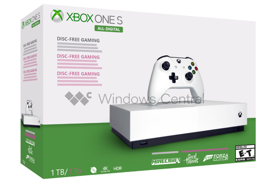 Xbox One S All Digital : la Xbox sans disque officielle, à 229,99€ le 7 mai