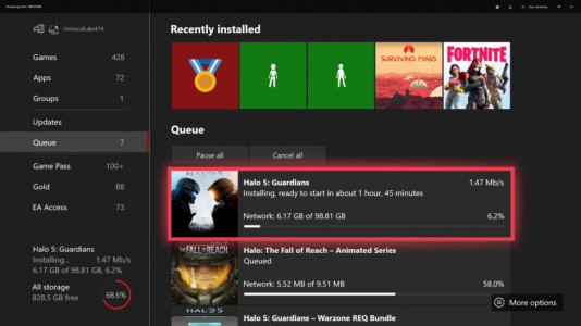 News : La durée estimée d’un téléchargement bientôt affichée sur Xbox One
