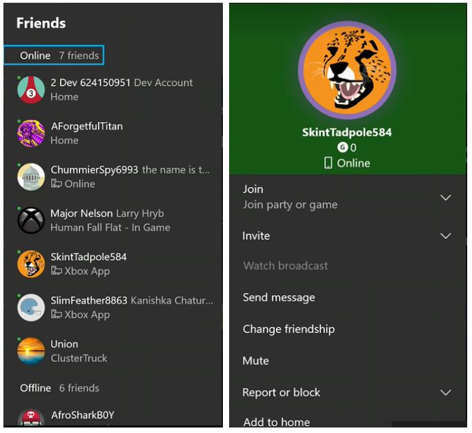 Mise à jour Xbox One de mai : liste d’amis et messagerie améliorées