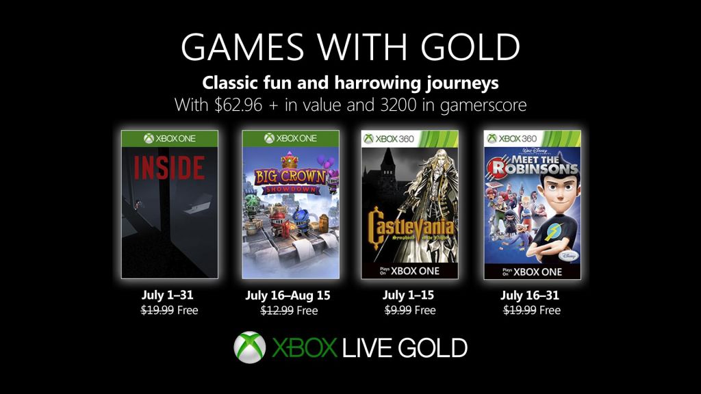 Games With Gold juillet 2019 : la liste des jeux Xbox gratuits