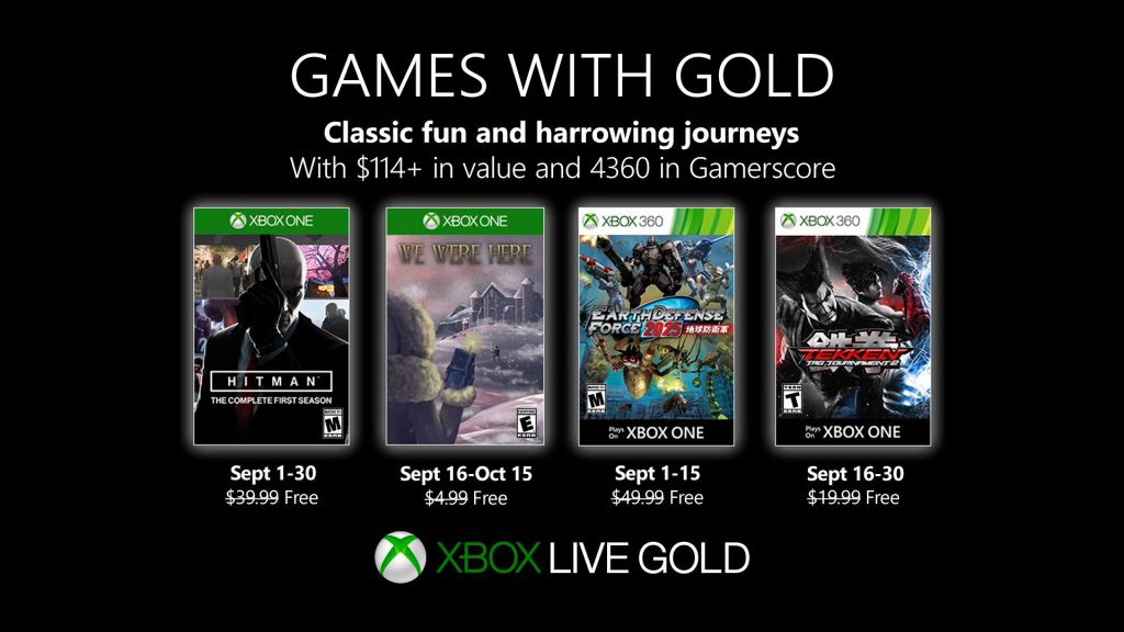 Games With Gold septembre 2019 : la liste des jeux Xbox gratuits