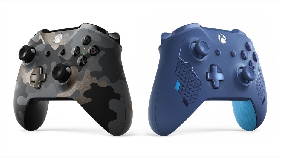 2 manettes Xbox One annoncées : Night Ops Camo et Sport Blue Special Editions
