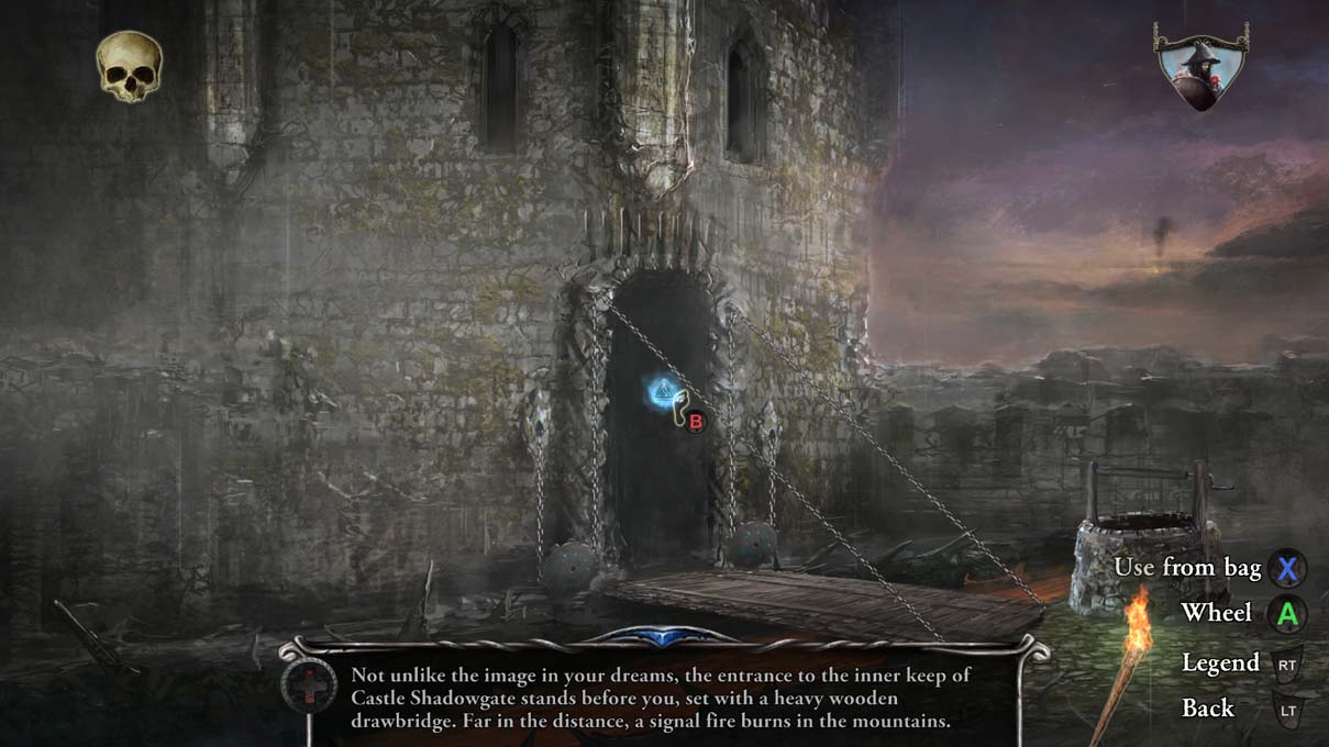 L'entrée du chateau arrive bien après le début de l'aventure