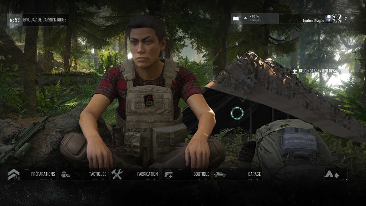 Voici le bivouac, simple concis.