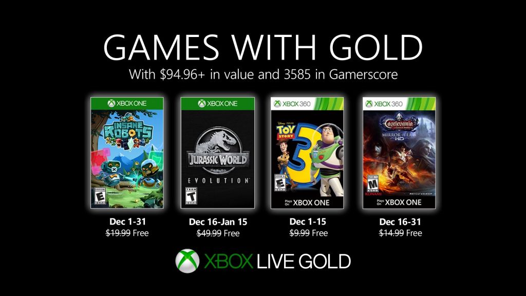 Games With Gold décembre 2019 : la liste des jeux Xbox gratuits