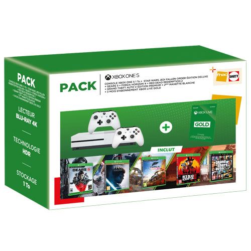 [Super Plan] Xbox One S + 6 jeux + 2e manette + Xbox Live à 249€ !