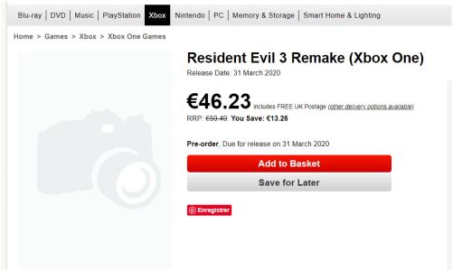 News : Resident Evil 3 Remake se précise avec une sortie possible le 31 mars