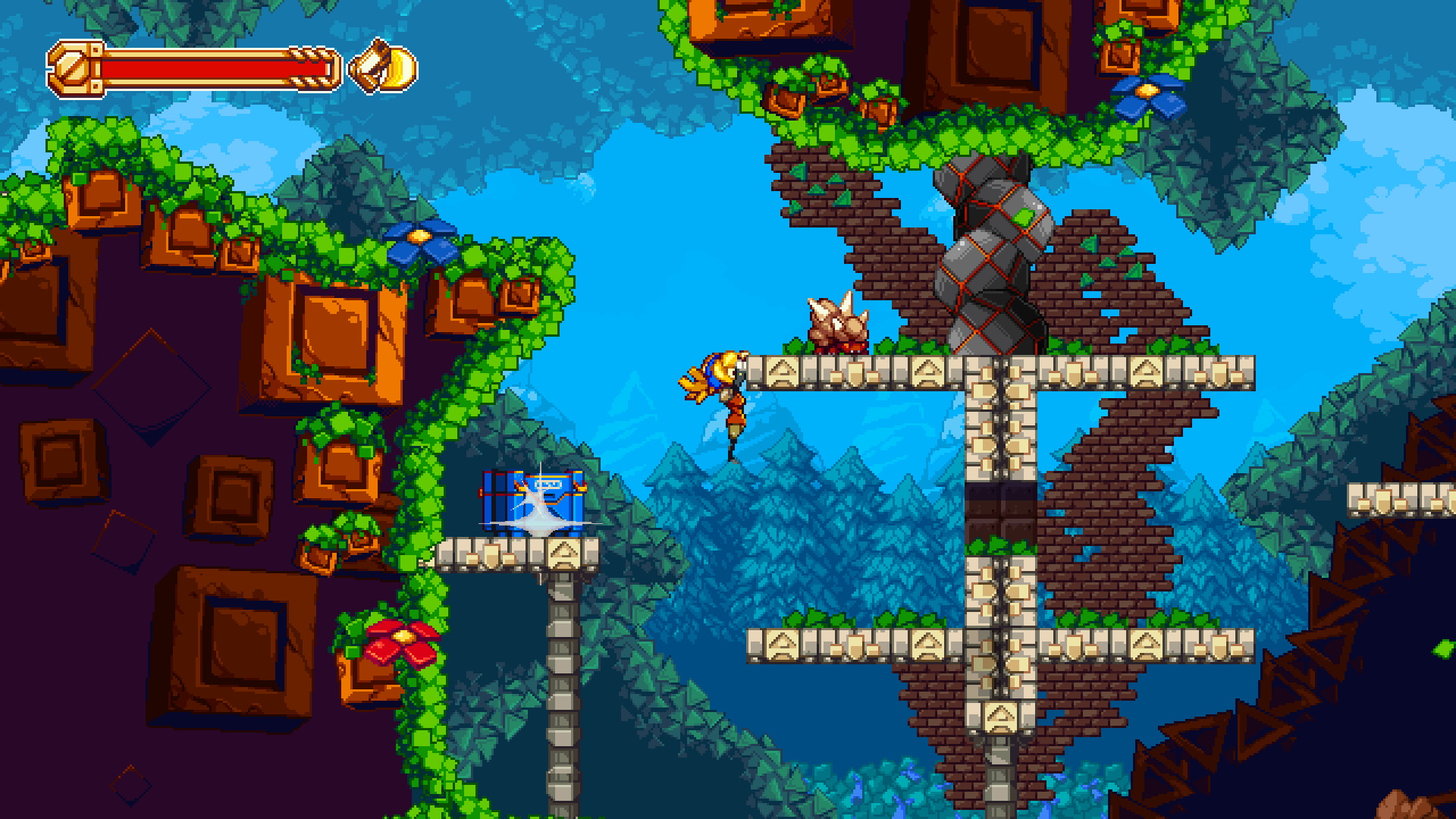 Des ennemis et des coffres, un classique du metroidvania