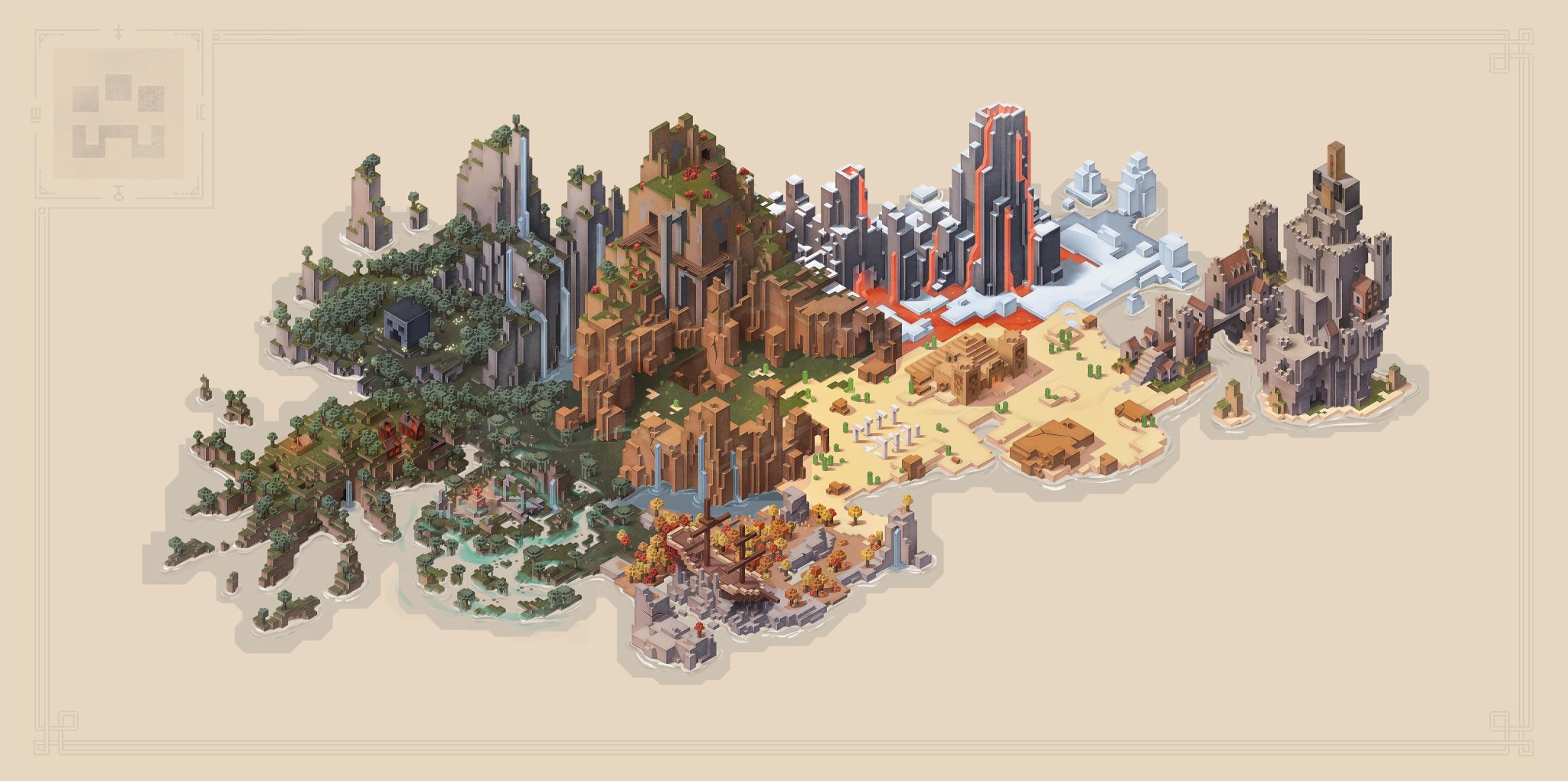 Carte de Minecraft Dungeon