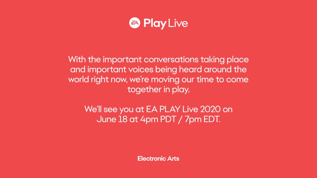 EA Play : l’événement EA décalé d’une semaine, rendez-vous le 18 juin