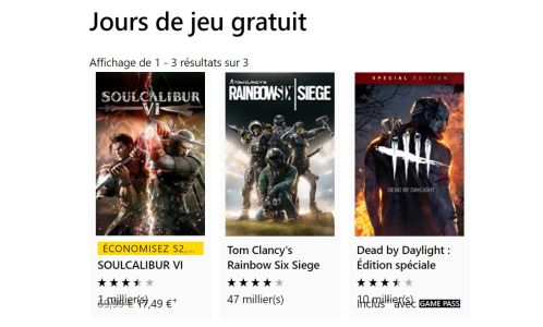 News : Free Play Days : 3 jeux jouables gratuitement ce week-end sur Xbox One