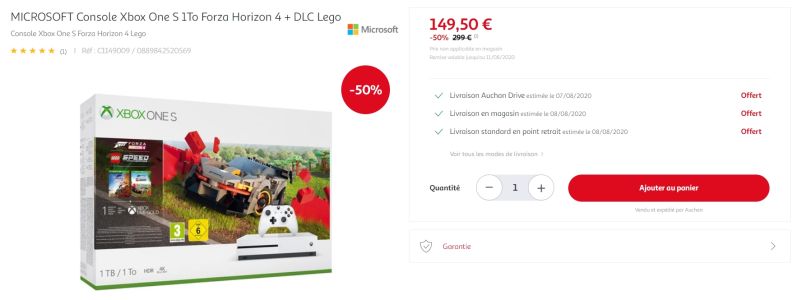 Bon plan : [Expiré] Xbox One S 1 To + Forza Horizon 4 ou Star Wars à 149,50 € !