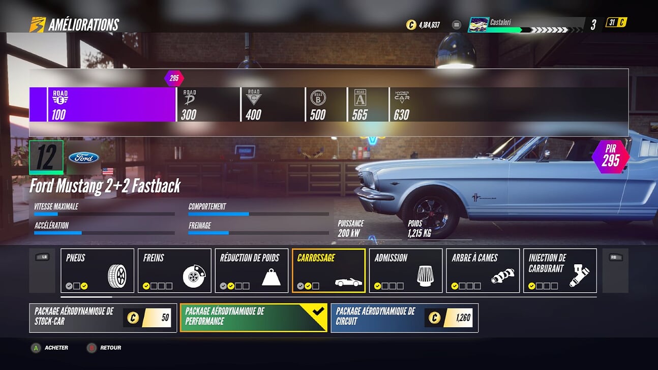 L'optimisation technique de la voiture s'inspire clairement des Forza