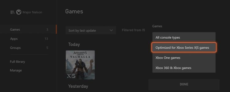 News : Xbox Series X|S : voici comment trouver les jeux optimisés dans votre bibliothèque