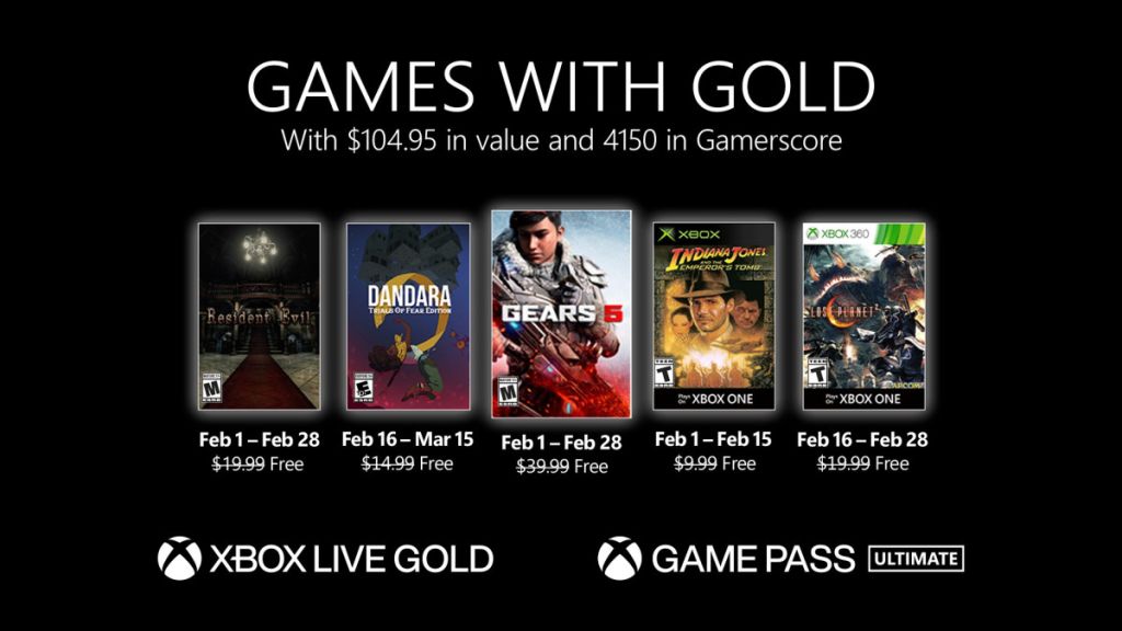Xbox Games with Gold février 2021 : la liste des 5 jeux Xbox gratuits