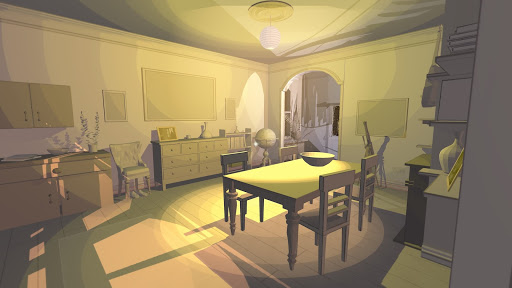 Le jeu est principalement composé de tons pastel.