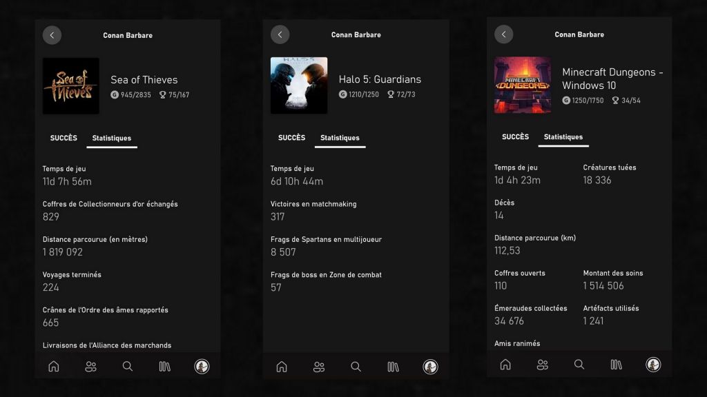 Application mobile Xbox : après les succès, les statistiques disponibles en bêta !
