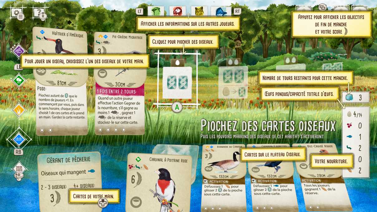 L'écran type de jeu comporte pas mal d'éléments