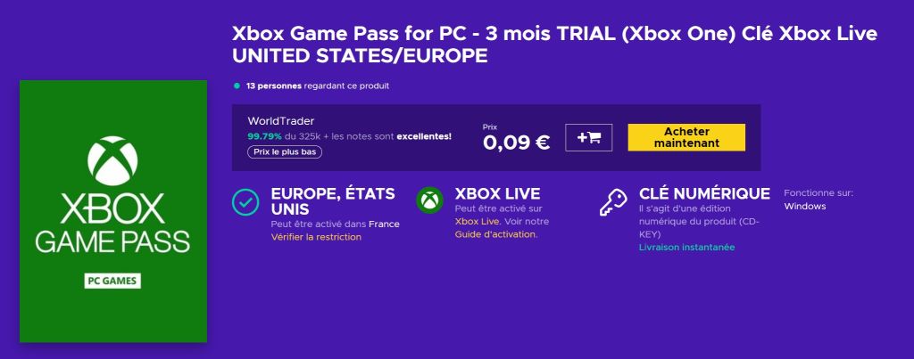 [Super Plan] 3 mois de Xbox Game Pass PC à 0,50 € (nouveaux abonnés) !