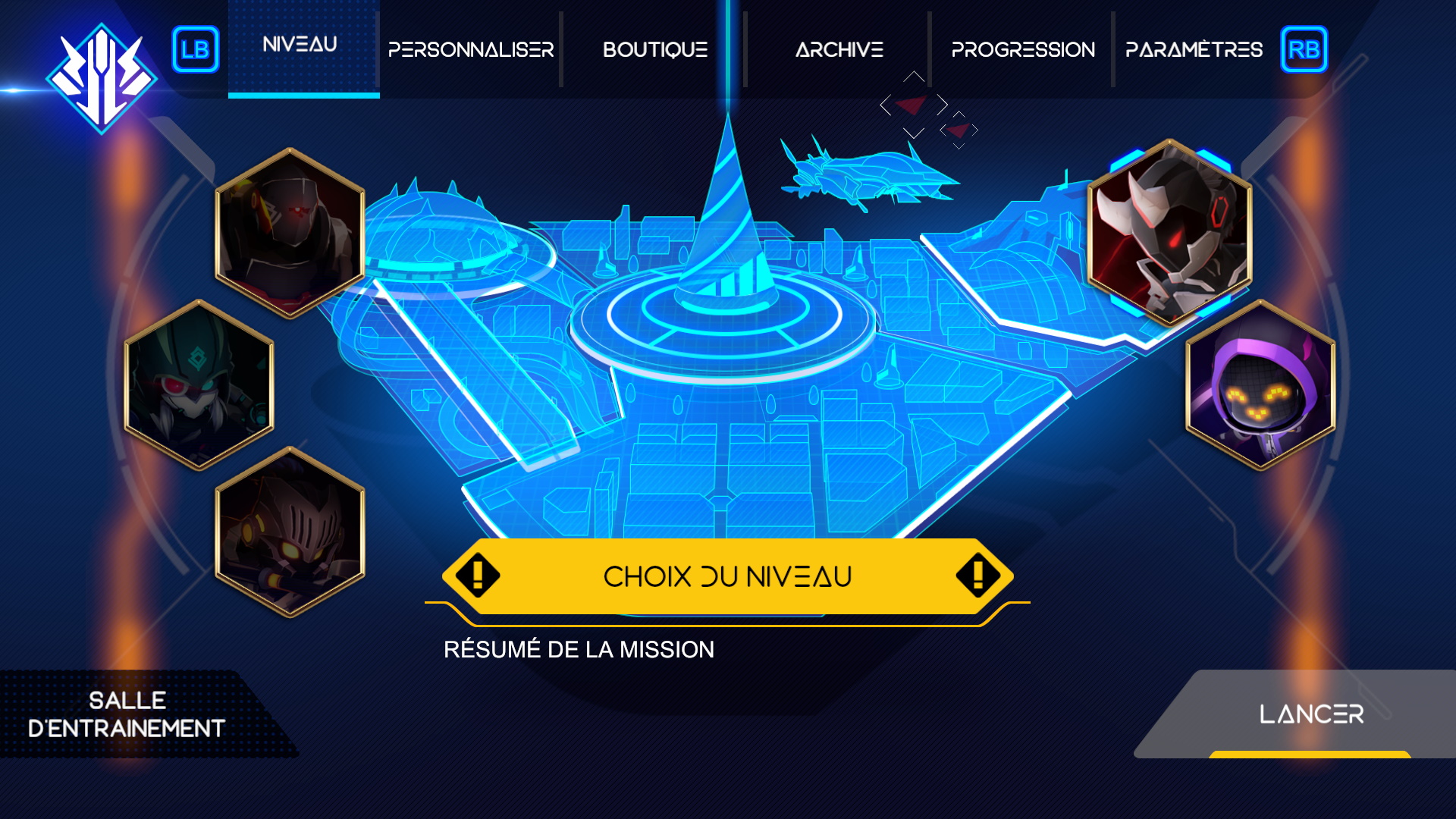 L’écran de sélection fait un peu penser à Mega Man