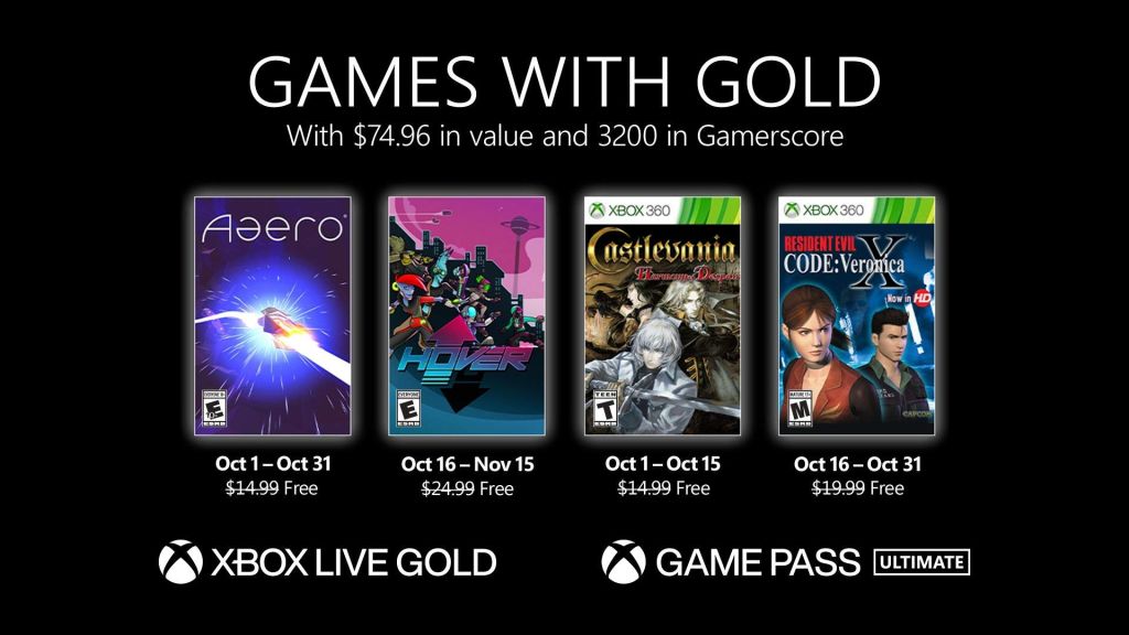 Games With Gold octobre 2021 : la liste des 4 jeux Xbox gratuits