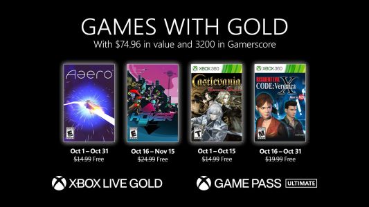 News : Games With Gold octobre 2021 : la liste des 4 jeux Xbox gratuits