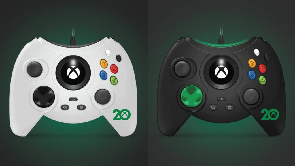 Manette Xbox Microsoft Duke Verte Translucide – Launch Edition – Comme Neuve