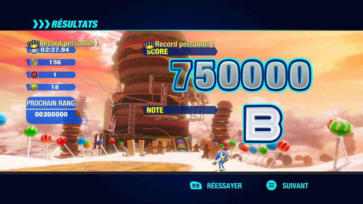 Il faudra revenir dans les niveaux pour viser le 100 % et la note S