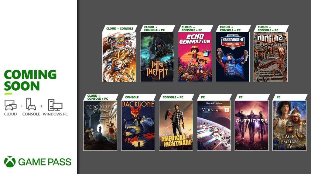 Xbox Game Pass octobre 2021 : 6 nouveaux jeux arrivent dans le service dont Dragon Ball FighterZ