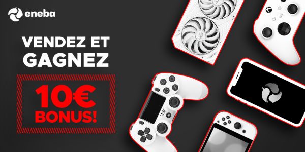 Bon plan : Black Friday : 10&nbsp;€ Bonus et 0&nbsp;€ frais de livraison sur les produits d’occasion Eneba