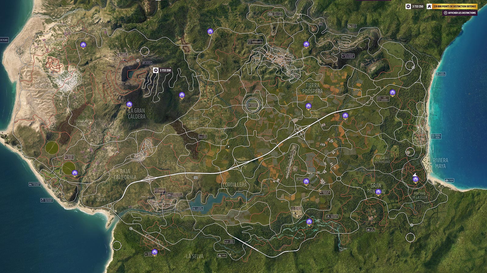 Tresors de grande Forza Horizon 5 - carte complète des emplacements