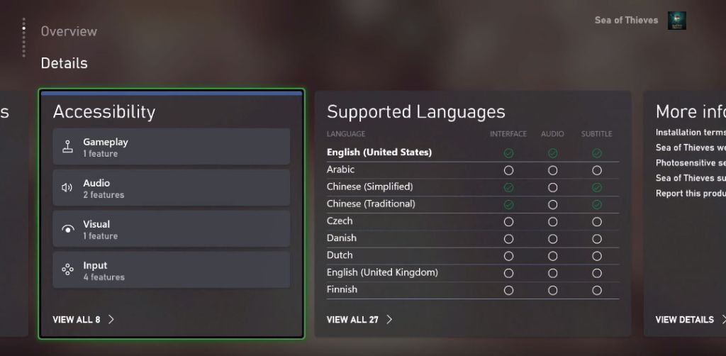 Accessibilité sur Xbox : de nouvelles étiquettes sur le Store